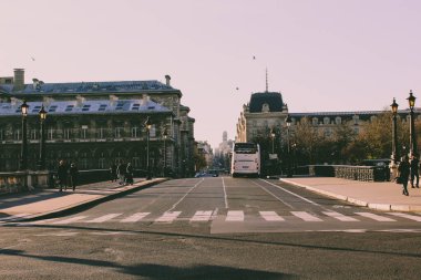 Crossroads of streets in Paris, France. Architecture and landmarks of Paris. Postcard of Paris