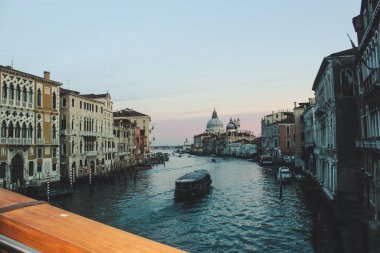 Grand Canal at night with Basilica Santa Maria della Salute, Venice, Italy