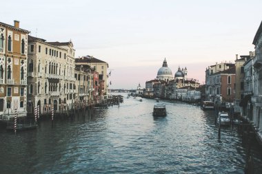 Grand Canal at night with Basilica Santa Maria della Salute, Venice, Italy