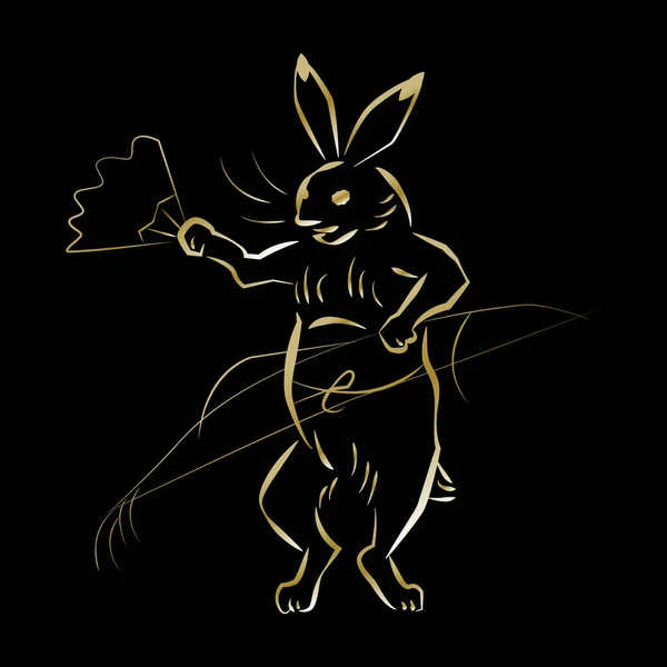 Кролик Чоджу Гиги Животные Карикатуры Векторная Иллюстрация — стоковый вектор