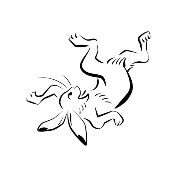 Conejo Choju Giga Caricaturas Animales Ilustración Vectorial — Vector de stock