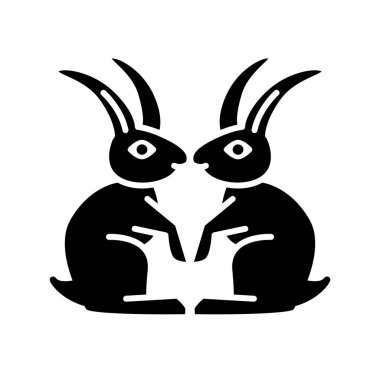 Kamon Tavşanı (Japon aile arması), Vektör illüstrasyonu