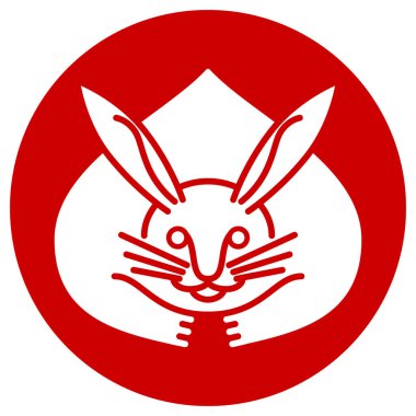 Kamon Tavşanı (Japon aile arması), Vektör illüstrasyonu