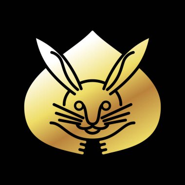 Kamon Tavşanı (Japon aile arması), Vektör illüstrasyonu