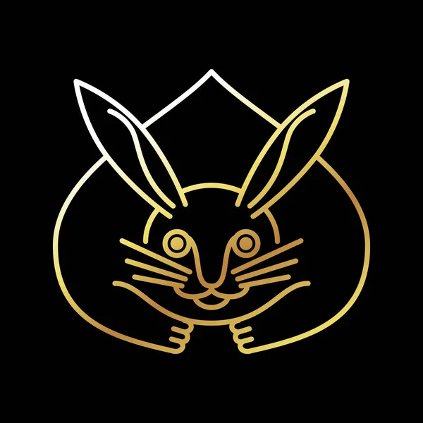 Rabbit Kamon Japanese Family Crest Vector Illustration — Stock Vector