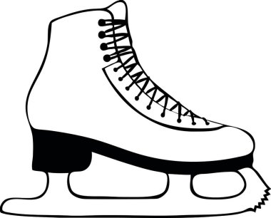 Buz pateni Siyah ve Beyaz Görüntü