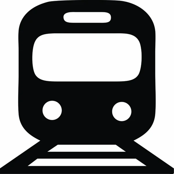 Tren Ilustración Blanco Negro — Vector de stock