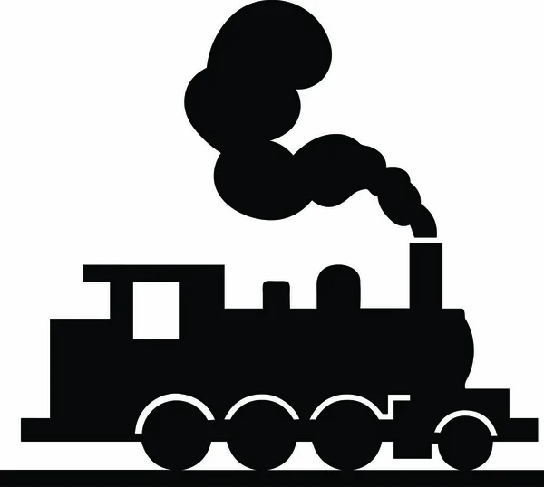 Zug Schwarz Weiß Illustration — Stockvektor