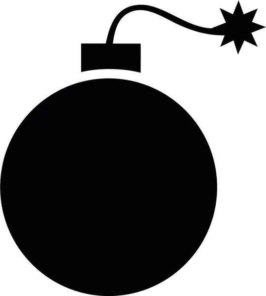 Černobílá Ilustrace Bomby — Stockový vektor