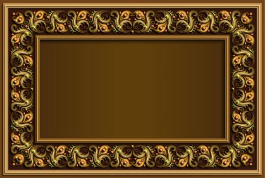 Vector soyut süs eşyası çerçevesi. Modern renk hacimli çiçek elementleri. Moda zanaat stili illüstrasyonu