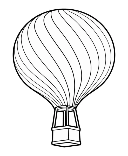 Cartoon Niedlichen Doodle Luftballon Skizzenhafte Vektor Lustige Illustration Isoliert Auf — Stockvektor