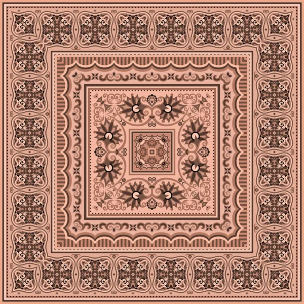 Vektör soyut dekoratif etnik süsleme. Ton peçete.