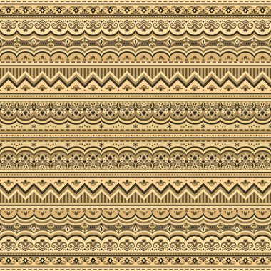 Soyut etnik çizgiler, pürüzsüz desen, süslemeli vektör vintage arka plan