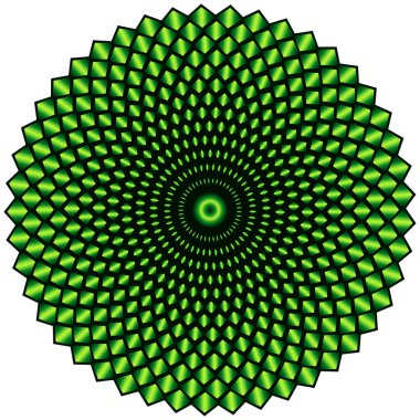 Çarpıtma ızgara efektli soyut vektör geometrik çember