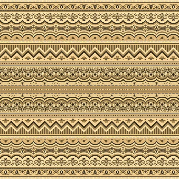 抽象的な民族ストライプシームレスパターン 装飾ベクトルヴィンテージの背景 — ストックベクタ