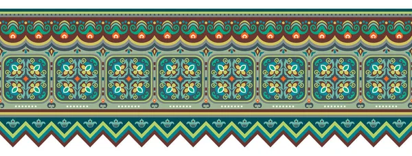 Abstraktes Ethnisches Streifenmuster Ornamentaler Vektor Farbenfroher Hintergrund — Stockvektor