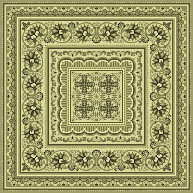 Vektör soyut dekoratif etnik süsleme. Ton peçete.