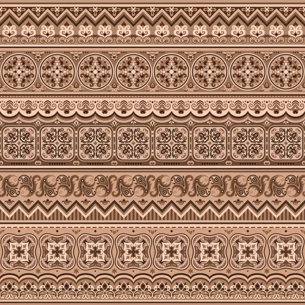 抽象的な民族ストライプシームレスパターン 装飾ベクトルヴィンテージの背景 — ストックベクタ