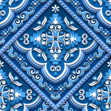 Vektör soyut dekoratif etnik süslemesiz desen. Renkli eğimli fayans arkaplanı