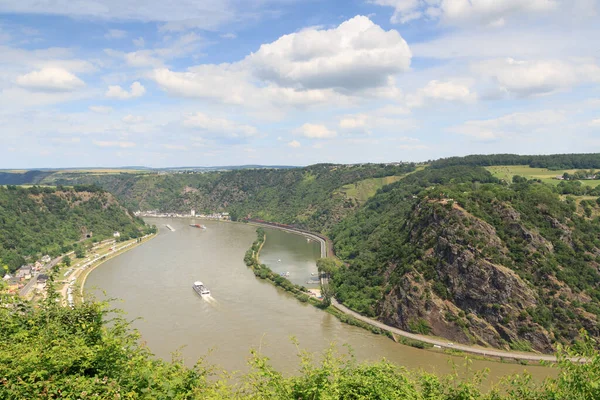 Lorelei Rock River Rhine Gorge Panaroma Germany — Stock Photo, Image