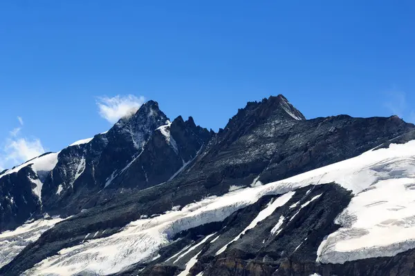Mountain Grossglockner panorama in Glockner Group, Austria