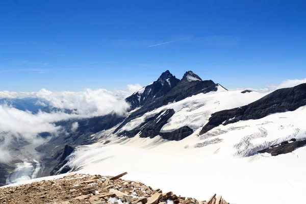 Montaña Grossglockner Glaciar Panorama Pasterze Glockner Group Austria —  Fotos de Stock