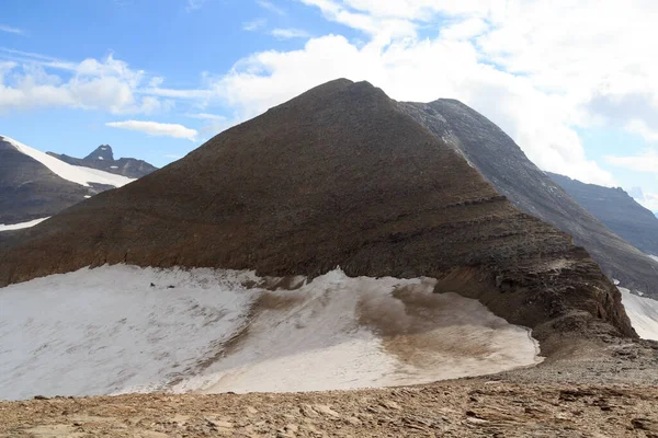 Mountain snow and glacier panorama with summit Grosser Baerenkopf in Glockner Group, Austria