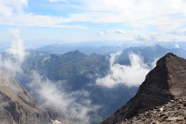 Mountain Panorama Clouds Glockner Group Austria — Stock Photo, Image
