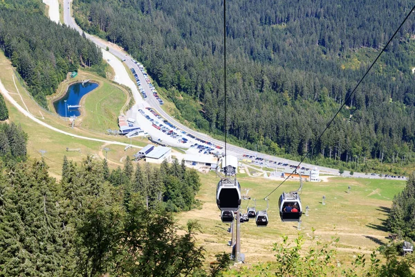 Gondola Výtah Lanovka Horu Grosser Arber Údolí Stanice Bavorském Lese — Stock fotografie