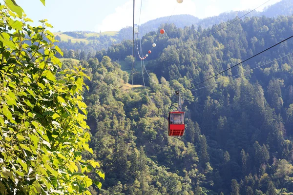 Gondola Výtah Lanovka Horu Hirzer Saltaus Jižní Tyrolsko Itálie — Stock fotografie