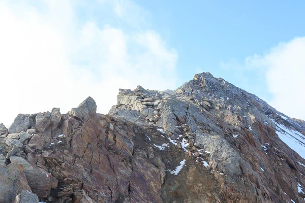 Ridge Rock Mountain Summit Hasenoehrl Ortler Alps Tirol Del Sur — Foto de Stock