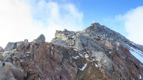 Ridge Rock Mountain Summit Hasenoehrl Ortler Alps Tirol Del Sur — Foto de Stock
