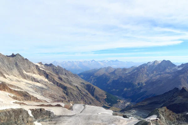 파노라마 모양의 알프스와 스위스알린 호른에서 바라본 — 스톡 사진