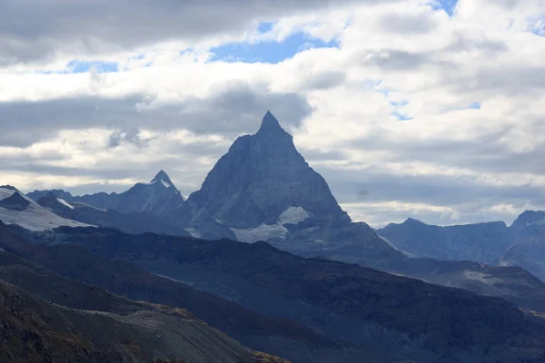 Panorama Uitzicht Met Berg Matterhorn Pennine Alpen Zwitserland — Stockfoto