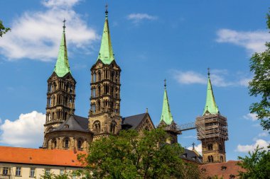 Bamberg 'deki Bamberg Katedrali (Bamberger Dom), Yukarı Frankonya, Bavyera, Almanya