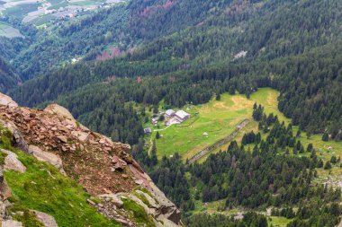 Texas Grubu, Güney Tyrol, İtalya 'da Alp Hut Hochganghaus ile Dağ Panoraması