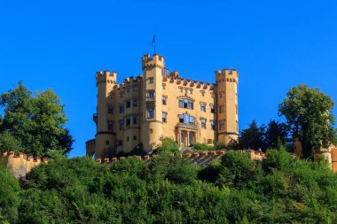 Almanya, Bavyera 'da Fuessen yakınlarındaki Hohenschwangau Kalesi