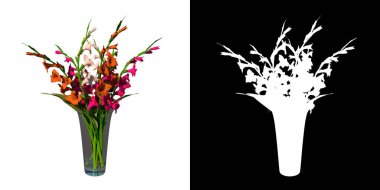 Vazo 2 ağaç png 'deki Bitki Çiçekleri' nin ön görünümü alfa kanalı ile 3 boyutlu görüntüleme ile kesilecek