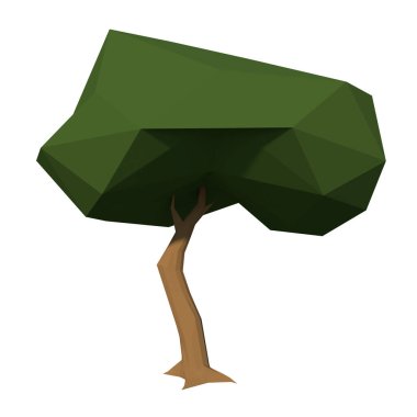 Bitki Alçak Çoklu Ağaç 2 Beyaz Arkaplan 3 Boyutlu İlustrakyon 3 Boyutlu