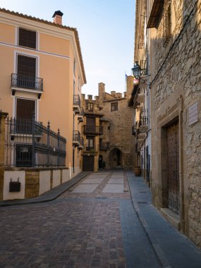 San Antonio gate in the old wall of Rubielos de Mora, Teruel, Spain, Europe clipart