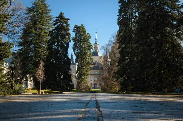 stock image Royal Collegiate Church of the Royal Palace of La Granja de San Ildefonso, Segovia, Spain