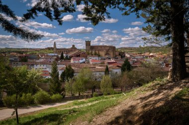 Beautiful view of the old town of Cifuentes with monumental buildings, Guadalajara, Spain clipart