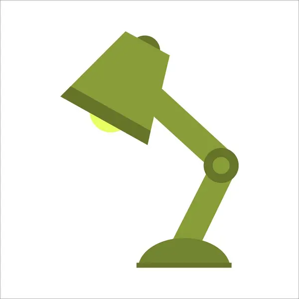 Yeşil masa lambası. Vektör resmi.