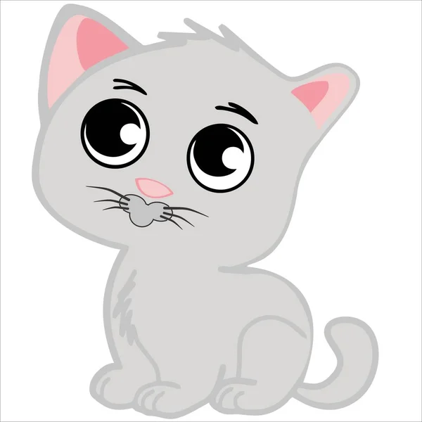şirin kedi yavrusu vektör çizim.