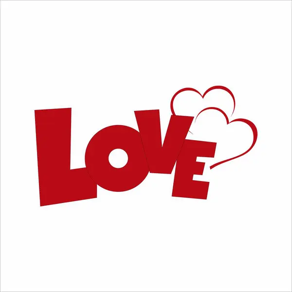 Aşk metni örtüşmesi. Vektör illüstrasyonu.