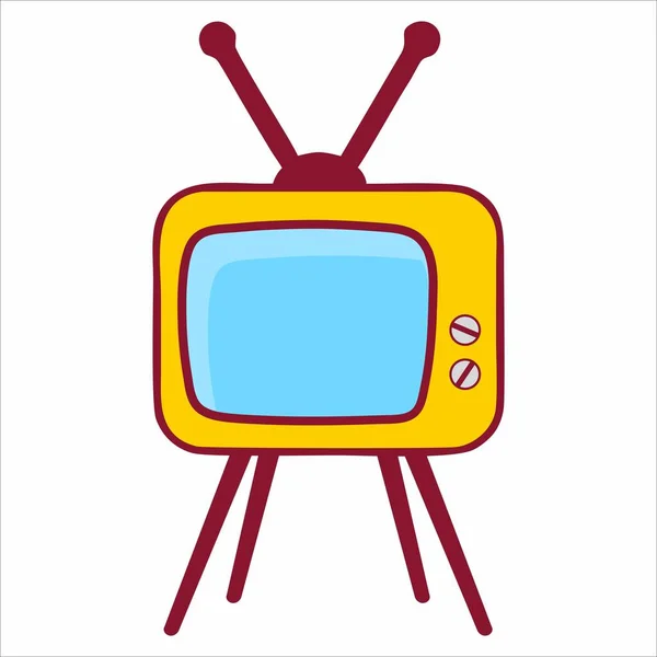 Televizyon Simgesi. Vektör illüstrasyonu.