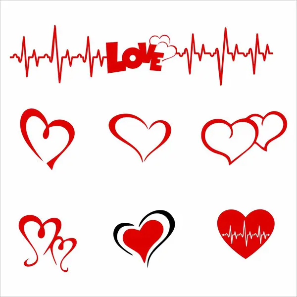 Nabız Elektrokardiyografi Nabız Çizgisi. Vektör illüstrasyonu.