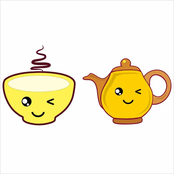 Tencere dibin kara seninki benden kara. Vektör illüstrasyonu.