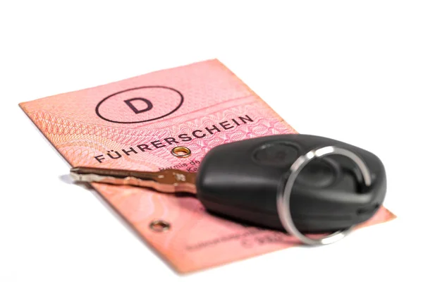Driving License Imprint Fuehrerschein Translation Driver License Germany — Stock Photo, Image