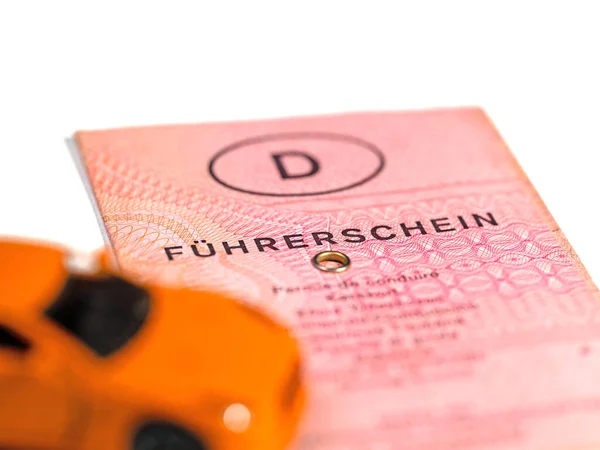 Vezetői Engedély Fuehrerschein Felirattal Fordítás Jogosítvány Németországban — Stock Fotó